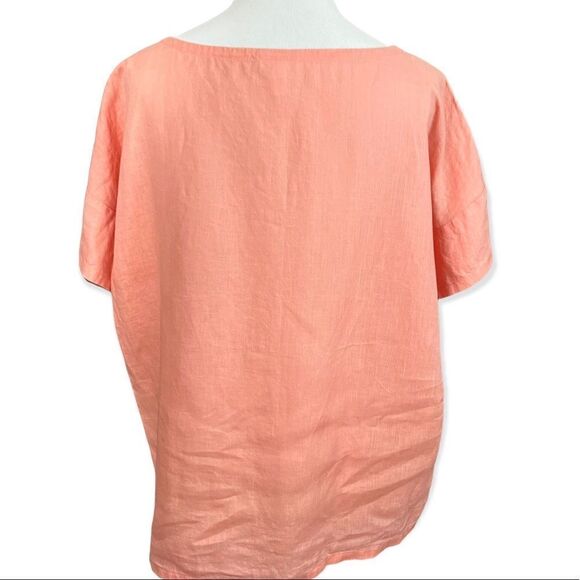 Eileen Fisher Organic Linen Handkerchief Oversized Boxy Top Organic Linen xs - Picture 4 of 6